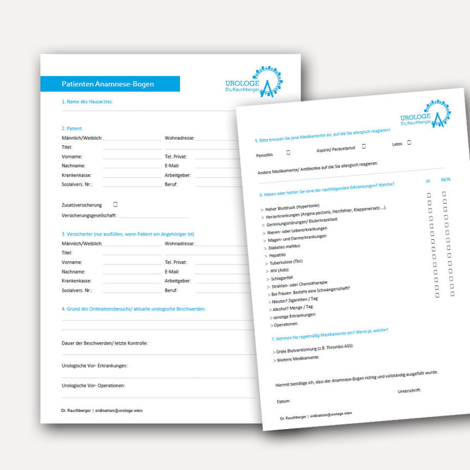 Anamnäsebogen - Dr. Rauchberger Urologe