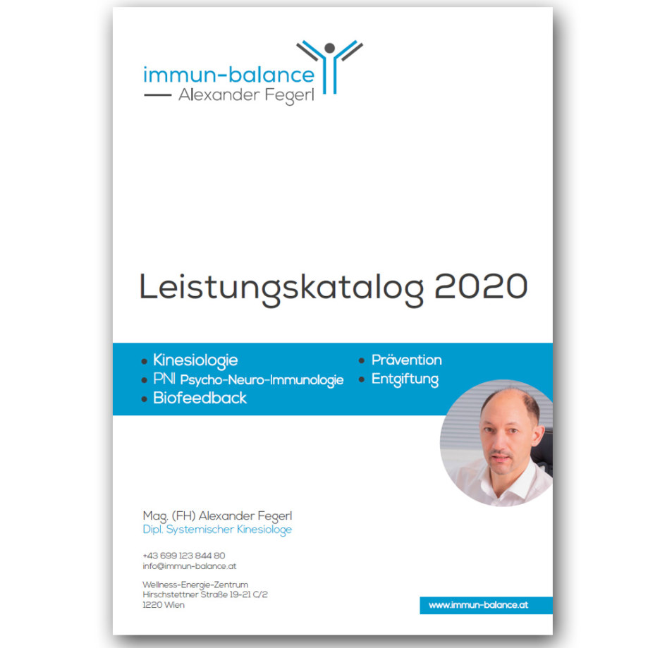 Leistungskatalog Deckblatt - immun-balance | Alexander Fegerl