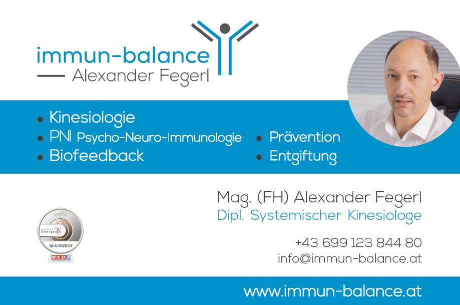 Acrylschild - immun-balance | Alexander Fegerl